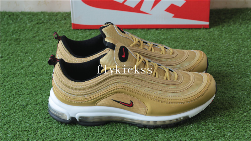 Authentic Nike Air Max 97 OG Gold Metallic Gold